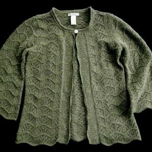 Tweeds Sweater Cardigan Women's Angora Wool S